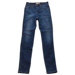 Madewell 10 High Rise Skinny Jeans Dark Wash Denim Women's Size 26T